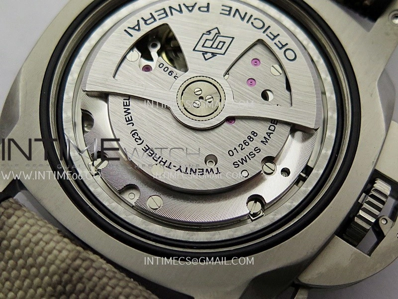 PAM1669 Carbotech 47mm VSF 1:1 Best Edition Ombre Black Dial Blue Markers On Camouflage Strap P.900 Clone